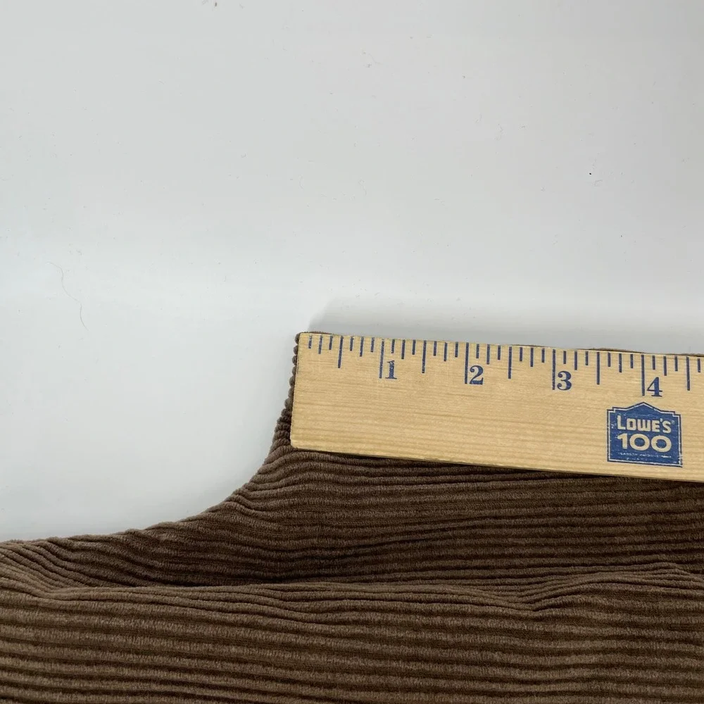 Jos. A. Bank Men's 33x30 Brown Corduroy Pants Pleated Cuffed Wide Wale Cotton